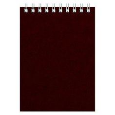 Блокнот на спирали А6 60л. клетка, бордо Альт