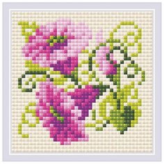 Алмазная мозаика "Вьюнок", 10x10 см Риолис