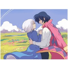 Картина по номерам на холсте Аниме ходячий замок Хоул и Софи - 9 40 х 30