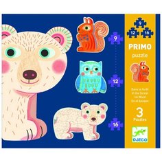 Набор пазлов Djeco «В лесу», 9/12/16 эл.