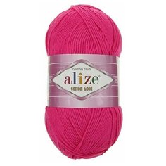 Пряжа "Cotton Gold" 55% хлопок, 45% акрил, 330м/100гр (149 фуксия) Alize