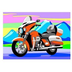 Набор для творчества LORI Картина по номерам для малышей Байк