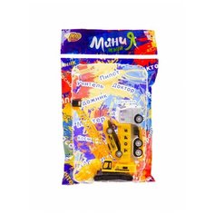 Набор машин Yako toys Стройка, с фигуркой строителя и дорожными знаками, пластик, 19х29 см (В93184), YAKO TOYS