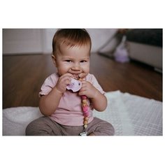 Mum&Baby Соска-пустышка классическая, силикон, от 3 мес, с колпачком, микс для девочки