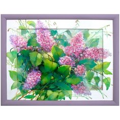 Картина стразами (алмазная мозаика) 30*40 см, остров сокровищ "Сирень", без подрамника, 662571