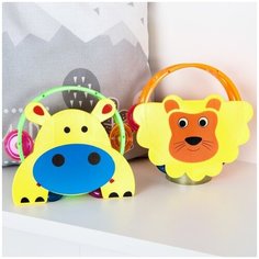 Крошка Я Погремушка музыкальная «Животные, бубен» виды микс