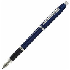 Перьевая ручка Cross Century II Blue lacquer, синий лак с отделкой родием, перо М