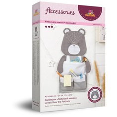 Набор для шитья куклы, изготовления игрушки AC-0348 Кармашки Любимый мишка Miadolla