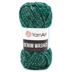 Пряжа YarnArt Denim Washed, 70 % хлопок, 30 % акрил, 50 г, 130 м, 10 шт., 924 темно-зеленый