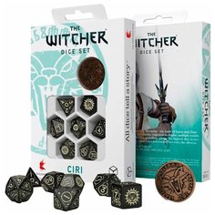 Набор кубиков для настольных ролевых игр (Dungeons and Dragons, DnD, D&D, Pathfinder) - Witcher Dice Set. Ciri. The Zireael Q Workshop