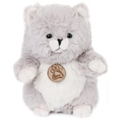 Мягкая игрушка Lapkin Толстый кот, 16 см, серый
