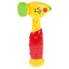 Развивающая игрушка Умка Музыкальный молоток 1206M232-R, красный/желтый