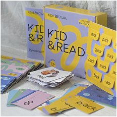 KID&READ Игровой развивающий набор для обучения английскому языку детей 3-8 лет Kidtellectual