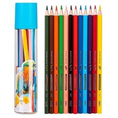 Карандаши цветные Deli 12 цветов, "Color Emotion", шестигранные, липа, в пластиковой тубе (EC111-12/A)