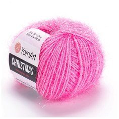 Пряжа YarnArt Christmas (ЯрнАрт Крисмас) 1 моток цвет 08, Розовый, 100% полиамид, 50 г 142 м