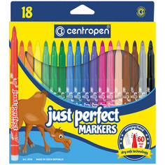 Фломастеры Centropen Just Perfect, 18цв, трехгранные, устойчивы к высыханию