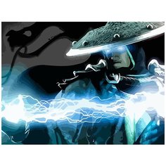 Картина по номерам на холсте игра Mortal Kombat (Рейден, Raiden) - 8182 Г 30x40