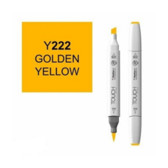 Touch Маркер TOUCH BRUSH двухсторонний цвет желтый золотой, 1210222