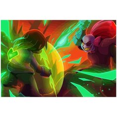 Картина по номерам на холсте undertale битва - 6