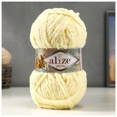 Пряжа "Softy Plus" 100% микрополиэстер 120м/100г (13 жёлтый) Alize