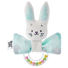 Развивающая мягкая игрушка от ROXY-KIDS погремушка с колечком FUNNY BUNNY рисунок звёзды