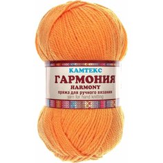 Пряжа Камтекс "Гармония" 50% шерсть, 50% акрил 245 м /100 гр (035 оранж) - 1 шт