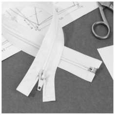 Молния "Спираль", №7 разъемная, 40 см, цвет белый №101./В упаковке шт: 10 Noname