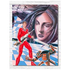 Картина по номерам на холсте игра Space Harrier 2 (Sega, Сега, 16 bit, 16 бит, ретро приставка) - 9983 В 30x40