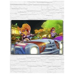 Картина по номерам на холсте игра Crash Team Racing Nitro Fueled (PS, Xbox, PC, Switch) - 11060 Г 60x40