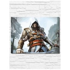 Картина по номерам на холсте игра Assassins creed black flag - 9525 Г 30x40