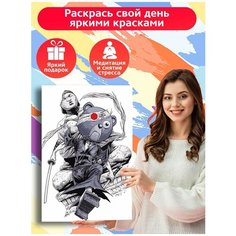 Картина по номерам Аниме Афросамурай Кума - 7962 В 60x40