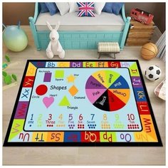Коврик для детской 120х160см, ковер безворсовый "Обучающий" Нет бренда