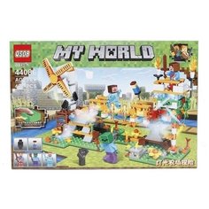 MyWorld конструктор / Конструктор Майнкрафт Крепость Золотое дерево (Светодиодная подсветка) 463 детали Uralour