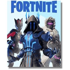 Картина по номерам "Fortnite герои" на холсте с подрамником 40х50