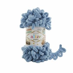 Пряжа ALIZE Puffy (Alize), св джинс - 280, 100% микрополиэстер, 5 мотков, 100 г, 9.5 м.