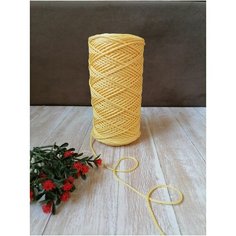 Шнур полиэфирный эльнить - 1 мм, 200 м, 100% полиэфир, без сердечника /шнур для вязания, рукоделия, макраме/"нарцисс"