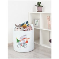 Корзина для игрушек JoyArty "Зайка с подарками" 35x35 см