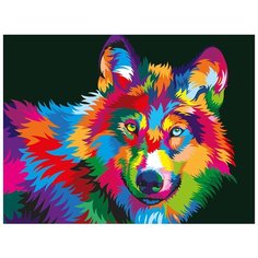 Картина по номерам "Глазами волка", ME1145 / 30х40 см / ТМ Цветной / Холст на подрамнике / Премиум набор