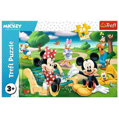 Пазл Микки Маус среди друзей 24 maxi детали Trefl в коробке 14344