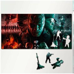 Пазл из дерева с фигурками, 230 деталей, 46х23 см игры Metal Gear Solid The Legacy Collection - 5346 Creative Wood