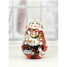 Неваляшка детская музыкальная деревянная для малышей Орнамент