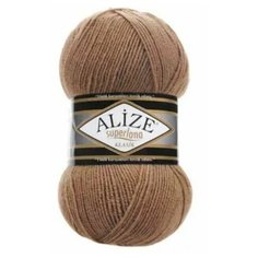 Пряжа Alize Superlana klasik (Суперлана Классик) 466 бежевый 25% шерсть, 75% акрил 100г 280м 5шт