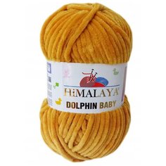 Пряжа Himalaya Dolphin baby горчица (80330), 100%полиэстер, 120м, 100г, 1шт