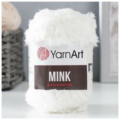 Пряжа "Mink" 100% полиамид 75м/50гр (330 белый), 1шт Yarn Art