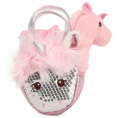 Игрушка мягкая Aurora Единорог в сумке Розовый Нет бренда