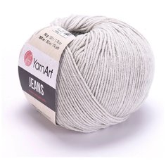 Пряжа YarnArt Jeans, 2шт, (49 серый), 55 % хлопок, 45 % акрил, 50 г, 160 м