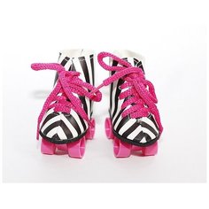 Обувь для кукол, Роликовые коньки 7 см для кукол выше 45 см, зебра Favoridolls