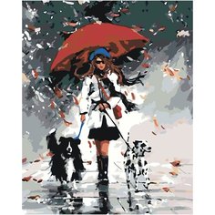 Картина по номерам на холсте 50х40 "Стильная девушка" Selfica