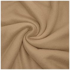 Ткань флис однотонный для рукоделия двухсторонний бежевый 160х300 см, плотность 180 гр/кв. м Китай