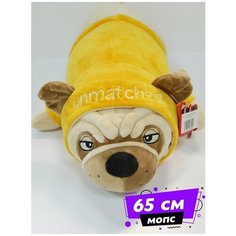 Мягкая игрушка пес батон / мопс подушка / бульдог / 65см Нет бренда